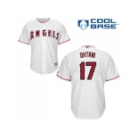 Youth Los Angeles Angels Of Anaheim #17 Shohei Ohtani White Cool Base Stitched MLB Jersey Youth Los Angeles Angels Of Anaheim #17 Shohei Ohtani White Cool Base Stitched MLB Jersey