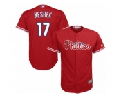 Youth Majestic Philadelphia Phillies #17 Pat Neshek Replica Red Alternate Cool Base MLB Jersey Youth Majestic Philadelphia Phillies #17 Pat Neshek Replica Red Alternate Cool Base MLB Jersey
