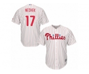 Youth Majestic Philadelphia Phillies #17 Pat Neshek Replica White Red Strip Home Cool Base MLB Jersey Youth Majestic Philadelphia Phillies #17 Pat Neshek Replica White Red Strip Home Cool Base MLB Jersey