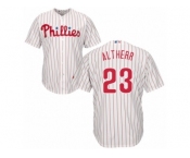 Youth Majestic Philadelphia Phillies #23 Aaron Altherr Authentic White Red Strip Home Cool Base MLB Jersey Youth Majestic Philadelphia Phillies #23 Aaron Altherr Authentic White Red Strip Home Cool Base MLB Jersey