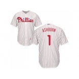 Youth Philadelphia Phillies #1 Richie Ashburn White(Red Strip) Cool Base Stitched MLB Jersey Youth Philadelphia Phillies #1 Richie Ashburn White(Red Strip) Cool Base Stitched MLB Jersey