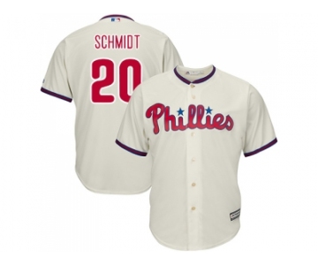 Youth Philadelphia Phillies #20 Mike Schmidt Cream Cool Base Stitched MLB Jersey