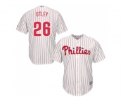 Youth Philadelphia Phillies #26 Chase Utley Stitched White Red Strip MLB Jersey Youth Philadelphia Phillies #26 Chase Utley Stitched White Red Strip MLB Jersey