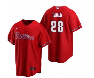 Youth Philadelphia Phillies #28 Alec Bohm Red Alternate stitch Jersey