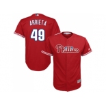 Youth Philadelphia Phillies #49 Jake Arrieta Red Cool Base Stitched MLB Jersey Youth Philadelphia Phillies #49 Jake Arrieta Red Cool Base Stitched MLB Jersey