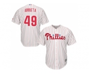 Youth Philadelphia Phillies #49 Jake Arrieta White(Red Strip) Cool Base Stitched MLB Jersey Youth Philadelphia Phillies #49 Jake Arrieta White(Red Strip) Cool Base Stitched MLB Jersey