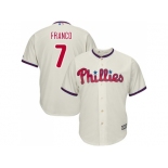 Youth Philadelphia Phillies #7 Maikel Franco Cream Cool Base Stitched MLB Jersey Youth Philadelphia Phillies #7 Maikel Franco Cream Cool Base Stitched MLB Jersey