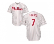 Youth Philadelphia Phillies #7 Maikel Franco White(Red Strip) Cool Base Stitched MLB Jersey Youth Philadelphia Phillies #7 Maikel Franco White(Red Strip) Cool Base Stitched MLB Jersey