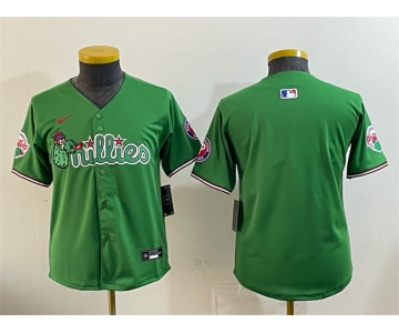 Youth Philadelphia Phillies Blank Green Phanatic Limited Stitched Jersey