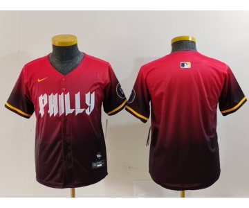 Youth Philadelphia Phillies Blank Red 2024 City Connect Limited Jersey
