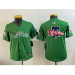 Youth Philadelphia Phillies Team Big Logo Green Phanatic Limited Stitched Jersey Youth Philadelphia Phillies Team Big Logo Green Phanatic Limited Stitched Jersey