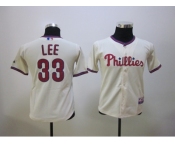 youth mlb philadelphia phillies #33 cliff lee cream youth mlb philadelphia phillies #33 cliff lee cream