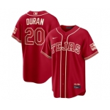 Women Texas Rangers #20 Ezequiel Durán Red 2026 City Connect Stadium Stitched Baseball Jersey