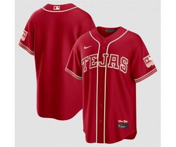 Women Texas Rangers Blank Red 2026 City Connect Stadium Stitched Baseball Jersey