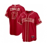 Youth Texas Rangers #17 Nathan Eovaldi Red 2026 City Connect Stadium Stitched Baseball Jersey