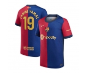 FC Barcelona #19 Lamine Yamal Nike 2024-25 Home Soccer Jersey - Printed