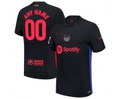 Men's Barcelona Custom Black 2024-25 Away Soccer Jersey