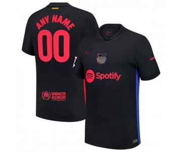 Men's Barcelona Custom Black 2024-25 Away Soccer Jersey