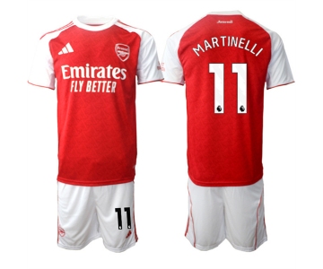 Men's Arsenal F.C #11 Gabriel Martinelli 2026 Red Home Soccer Jersey Suit