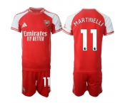 Men's Arsenal F.C #11 Gabriel Martinelli Red 2025 Home Soccer Jersey Suit