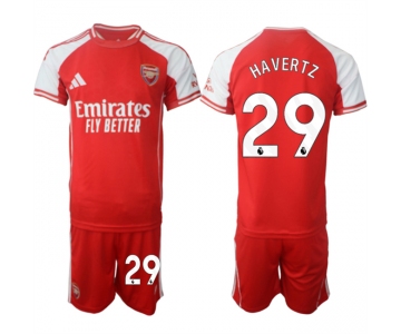 Men's Arsenal F.C #29 Kai Lukas Havertz Red 2025 Home Soccer Jersey Suit