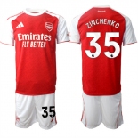 Men's Arsenal F.C #35 Oleksandr Zinchenko 2026 Red Home Soccer Jersey Suit