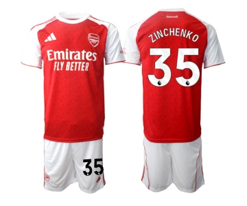 Men's Arsenal F.C #35 Oleksandr Zinchenko 2026 Red Home Soccer Jersey Suit