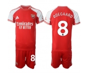 Men's Arsenal F.C #8 Martin degaard Red 2025 Home Soccer Jersey Suit