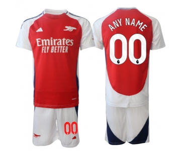 Men's Arsenal F.C Custom 2024 Red Home Soccer Jersey Suit