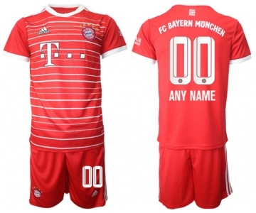 Men's FC Bayern München Custom 22-23 Red Home Soccer Jersey Suit