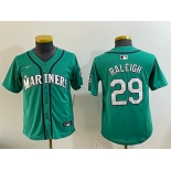 Youth Seattle Mariners #29 Cal Raleigh Aqua Alternate Limited Stitched Jersey Youth Seattle Mariners #29 Cal Raleigh Aqua Alternate Limited Stitched Jersey