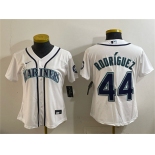 Youth Seattle Mariners #44 Julio Rodríguez White Cool Base Stitched Baseball Jersey Youth Seattle Mariners #44 Julio Rodríguez White Cool Base Stitched Baseball Jersey
