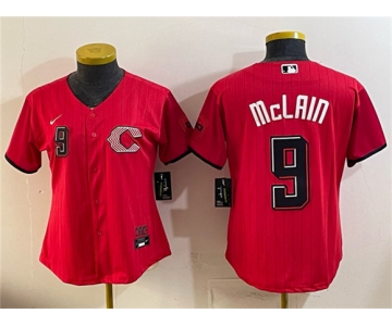 Women's Cincinnati Reds #9 Matt McLain Red 2026 City Connect Stadium Stitched Baseball Jersey