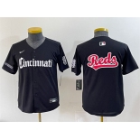 Youth Cincinnati Reds #77 Rece Hinds Black 2023 City Connect Stitched Baseball Jersey