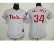 MLB Women Jerseys Philadephia Phillis #34 Halladay Grey MLB Women Jerseys Philadephia Phillis #34 Halladay Grey