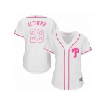 Women Majestic Philadelphia Phillies #23 Aaron Altherr Replica White Fashion Cool Base MLB Jersey Women Majestic Philadelphia Phillies #23 Aaron Altherr Replica White Fashion Cool Base MLB Jersey