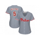 Women Majestic Philadelphia Phillies #5 Nick Williams Authentic Grey Road Cool Base MLB Jersey Women Majestic Philadelphia Phillies #5 Nick Williams Authentic Grey Road Cool Base MLB Jersey