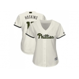 Women Philadelphia Phillies #17 Rhys Hoskins Cream 2018 Memorial Day Cool Base Stitched MLB Jersey Women Philadelphia Phillies #17 Rhys Hoskins Cream 2018 Memorial Day Cool Base Stitched MLB Jersey