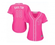 Women's Majestic Philadelphia Phillies #10 Darren Daulton Replica Pink Fashion Cool Base MLB Jersey Women's Majestic Philadelphia Phillies #10 Darren Daulton Replica Pink Fashion Cool Base MLB Jersey