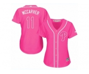 Women's Majestic Philadelphia Phillies #11 Tim McCarver Replica Pink Fashion Cool Base MLB Jersey Women's Majestic Philadelphia Phillies #11 Tim McCarver Replica Pink Fashion Cool Base MLB Jersey