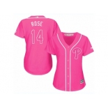 Women's Majestic Philadelphia Phillies #14 Pete Rose Replica Pink Fashion Cool Base MLB Jersey Women's Majestic Philadelphia Phillies #14 Pete Rose Replica Pink Fashion Cool Base MLB Jersey