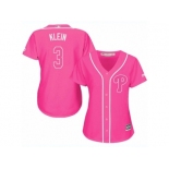 Women's Majestic Philadelphia Phillies #3 Chuck Klein Replica Pink Fashion Cool Base MLB Jersey Women's Majestic Philadelphia Phillies #3 Chuck Klein Replica Pink Fashion Cool Base MLB Jersey