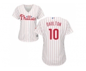 Women's Philadelphia Phillies #10 Darren Daulton White(Red Strip) Home Stitched MLB Jersey Women's Philadelphia Phillies #10 Darren Daulton White(Red Strip) Home Stitched MLB Jersey