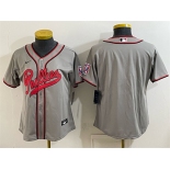 Women's Philadelphia Phillies Blank Gray 2026 Field of Dreams Stadium Stitched Baseball Jersey Women's Philadelphia Phillies Blank Gray 2026 Field of Dreams Stadium Stitched Baseball Jersey
