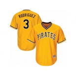 Youth Majestic Pittsburgh Pirates #3 Sean Rodriguez Authentic Gold Alternate Cool Base MLB Jersey Youth Majestic Pittsburgh Pirates #3 Sean Rodriguez Authentic Gold Alternate Cool Base MLB Jersey