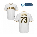 Youth Majestic Pittsburgh Pirates #73 Felipe Vazquez Authentic White Home Cool Base MLB Jersey Youth Majestic Pittsburgh Pirates #73 Felipe Vazquez Authentic White Home Cool Base MLB Jersey