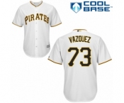 Youth Majestic Pittsburgh Pirates #73 Felipe Vazquez Authentic White Home Cool Base MLB Jersey Youth Majestic Pittsburgh Pirates #73 Felipe Vazquez Authentic White Home Cool Base MLB Jersey