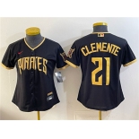 Youth Pittsburgh Pirates #21 Roberto Clemente Black 2026 City Connect Stadium Stitched Baseball Jersey
