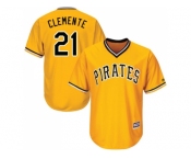 Youth Pittsburgh Pirates #21 Roberto Clemente Gold Cool Base Stitched MLB Jersey Youth Pittsburgh Pirates #21 Roberto Clemente Gold Cool Base Stitched MLB Jersey