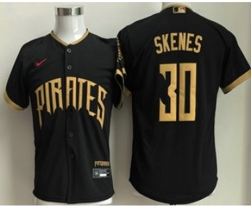 Youth Pittsburgh Pirates #30 Paul Skenes Black 2026 City Connect Stadium Jersey